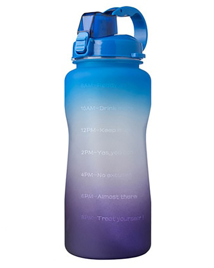 Water Bottle 128OZ 64OZ 3.8L 2L with Unique Timeline Measurements Goal BPA Free Sports Portable Gym Jug Water Bottle with Straw
