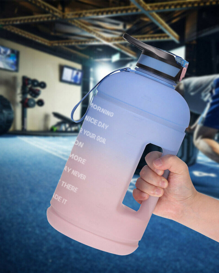 3.78L Gallon Water Bottle with Straw Clear Plastic Drinking Bottles GYM Tool Jug BPA Free Sports Cup