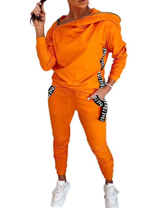 Stylish Casual Street Hooded Tracksuit Two Pieces Outfit