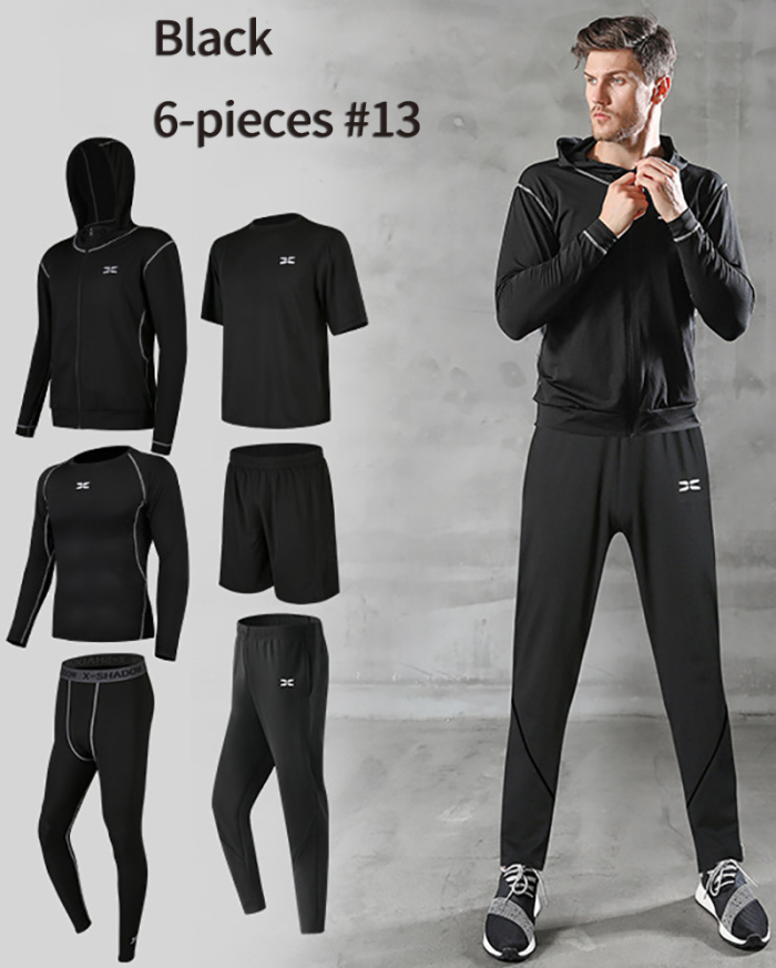5 Pcs/Set Men's Compression Sportswear Suits Quick Dry Plus Size