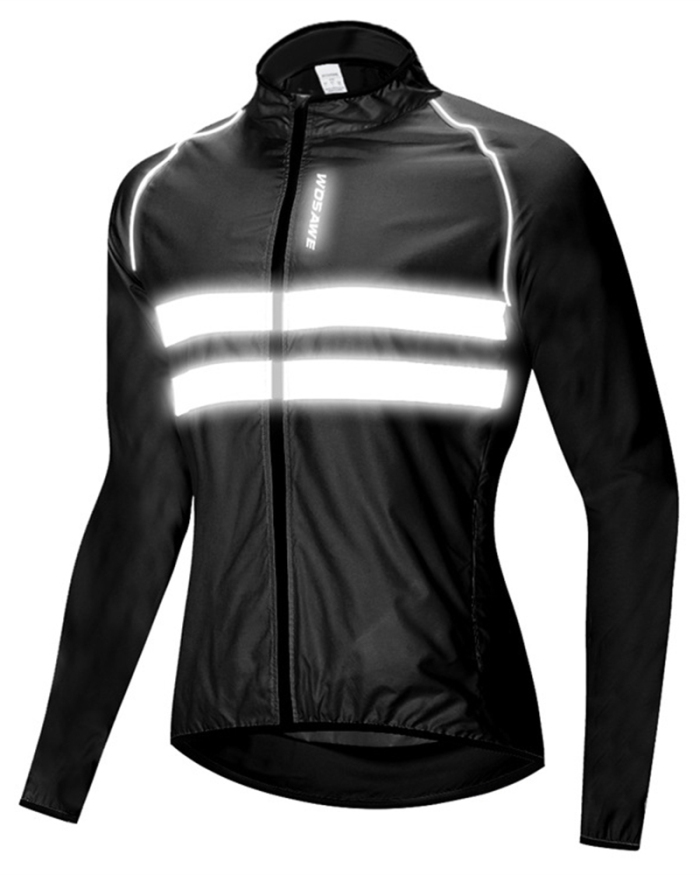 Ultralight Windproof Cycling Jackets Hooded Men Riding Waterproof Cycle Clothing Bike Long Sleeve Jerseys Reflective Wind Coat