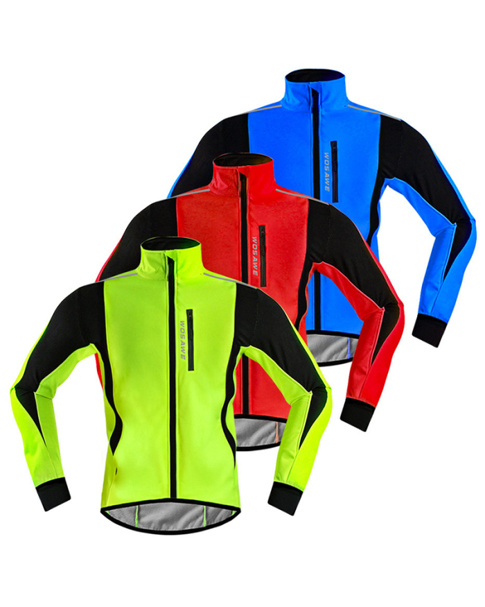 Winter Warm Up Thermal Fleece Cycling Jacket Bicycle MTB Road Bike Clothing Windproof Waterproof Long Jersey Jersey