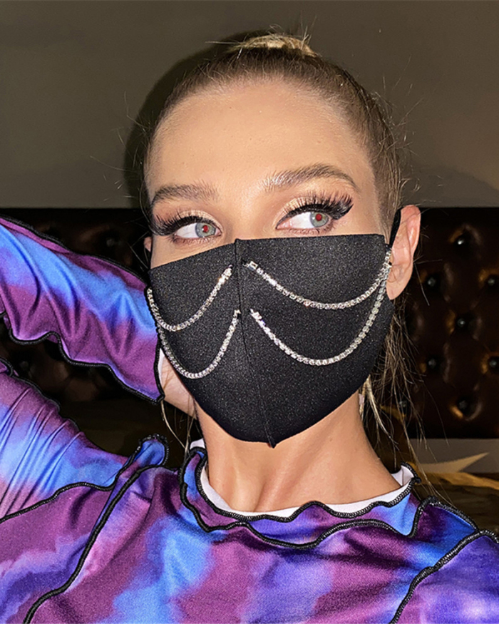 Fashion New Rhinestone Stitching Masks