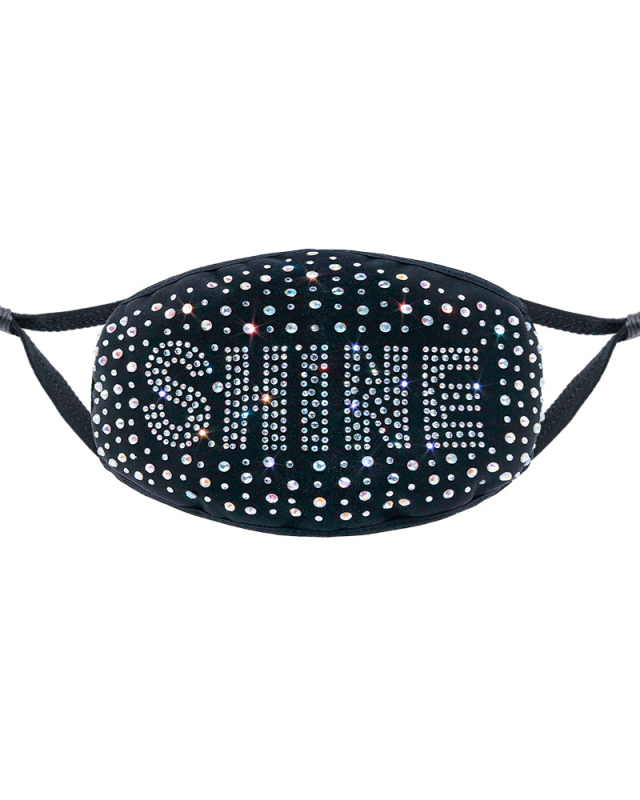 Summer Letter Rhinestone Fashion Belt Rhinestone Cotton Cloth Sun Mask