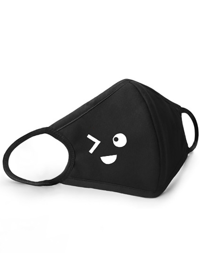 Cute Cotton Breathable Three-Dimensional Thin Dustproof Summer Cartoon Black Mask