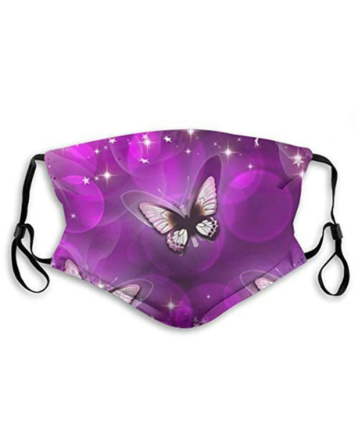 Winter Butterfly Printed Cotton Warm and Dustproof Washing Cloth Masks