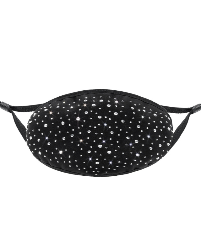 Summer Letter Rhinestone Fashion Belt Rhinestone Cotton Cloth Sun Mask