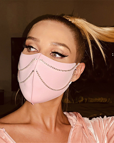 Fashion New Rhinestone Stitching Masks