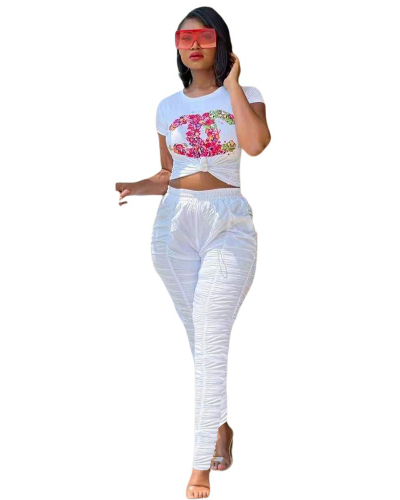 Women Autumn Comfort Long Pant White Black S-XXL