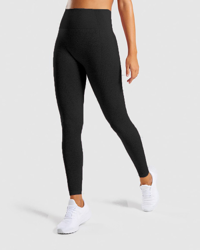 Seamless Jacquard Outdoor Sports Yoga Pants Yoga Leggings Multi Color S-L