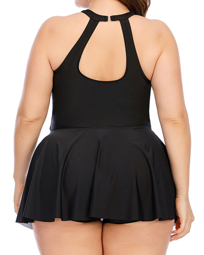Women Sexy Cross Strappy Plus Size One Piece Swimwear L-5XL