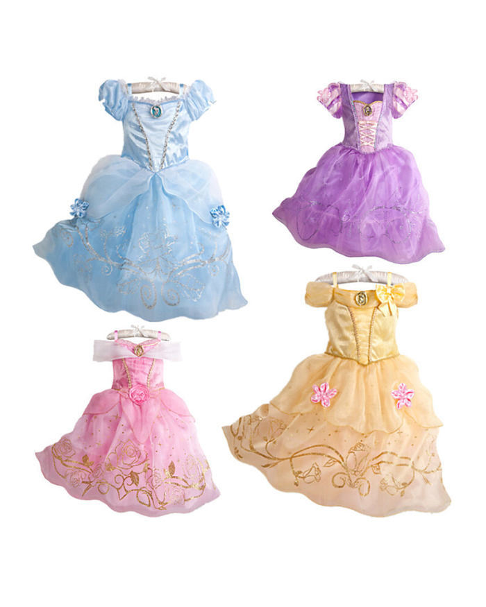 Girls New Fashion Princess Dress Multi Colors