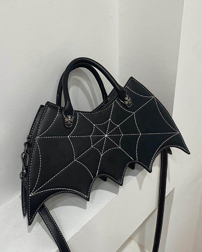 Female Fashion Creative Spoof Fun Halloween Bat Tide PU Messenger Bag