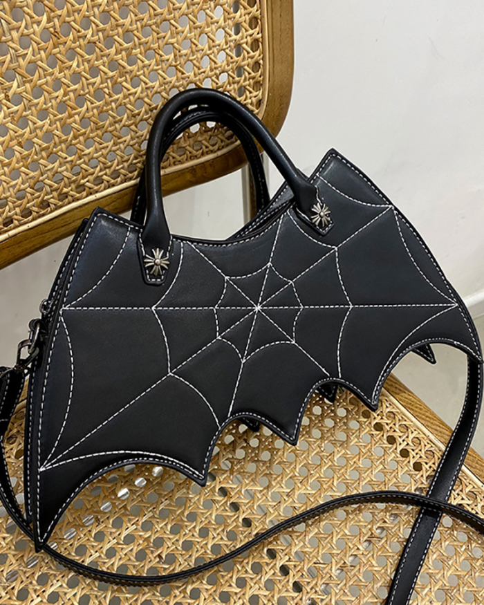 Female Fashion Creative Spoof Fun Halloween Bat Tide PU Messenger Bag