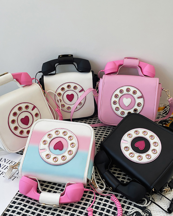 Female Fashion Creative Gradient Color Funny Simulation Phone Messenger Bag