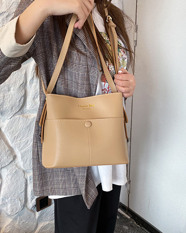 Spring and Summer New Fashion Bucket Bag Retro Messenger Shoulder Bag