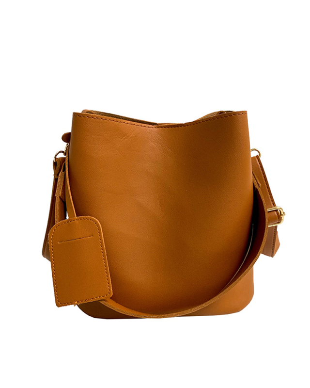 New Fashion One-Shoulder Simple Portable Messenger Large-Capacity Retro Bucket Bag