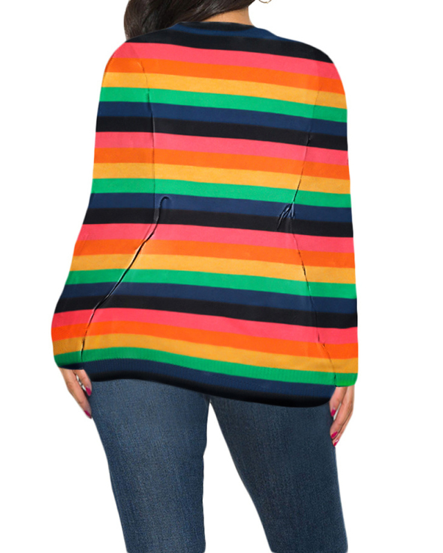 Women Printing O-Neck Long Sleeve Keep Warm Tops S-2XL 