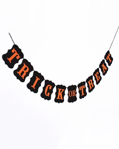 Halloween Streamer Banner TRICK OR TREAT Decoration Flag Shooting Props
