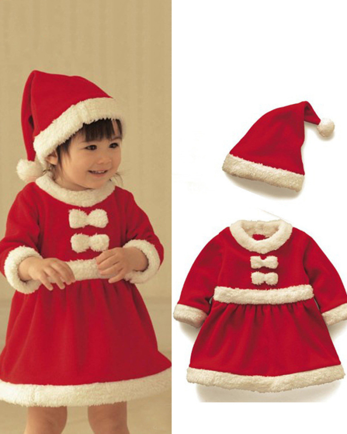 Christmas Santa Claus Suit Top Quality Christmas Costume Suit Baby Boy/Girl 3PCS Kids New Year Children's Clothing Set