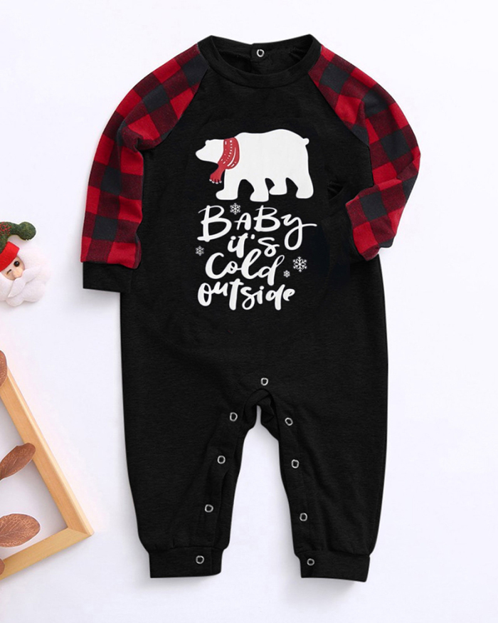 New Christmas Parent-child Set Printed Home Wear