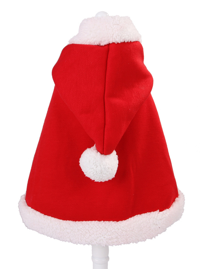 New Pet Dog Christmas Clothing costumes Cat Cloak Hooded Style Keep Warm lovely Cat Dog Clothing for Autumn And Winter wear coat