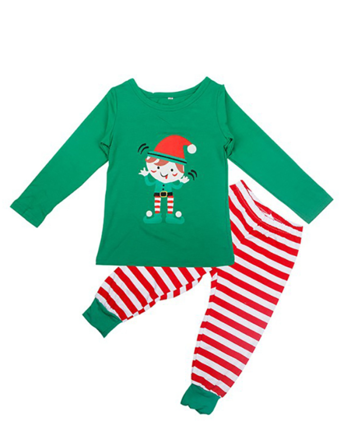 Christmas Parent-child Set STOP Elfing AROUND Printed Home Wear