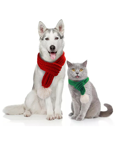 Pet Cat Dog Christmas Scarf Holiday Decoration Cat Scarf Dog Small Animal Scarf Merry Christmas Natal New Year Decorations @D