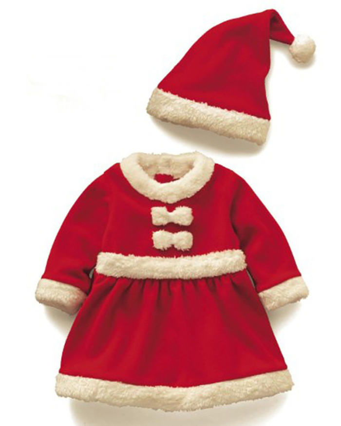 Christmas Santa Claus Suit Top Quality Christmas Costume Suit Baby Boy/Girl 3PCS Kids New Year Children's Clothing Set
