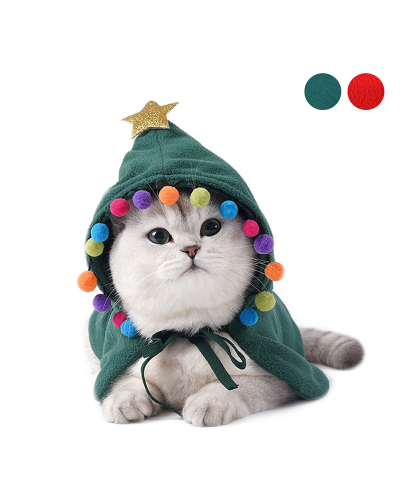 Funny Dog Cat Costume Christmas Cloak Halloween Disguise Cat Hooded Clothes Suitable For Small Dogs Pet Photos Props Accessories