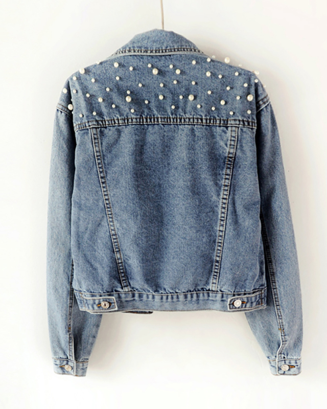 Oversize Denim Jacket for Women Ripped Jean Jacket Boyfriend Long Sleeve Coat S-5XL