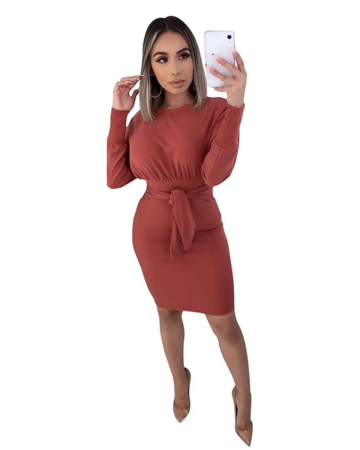 Solid Color Women New Dress