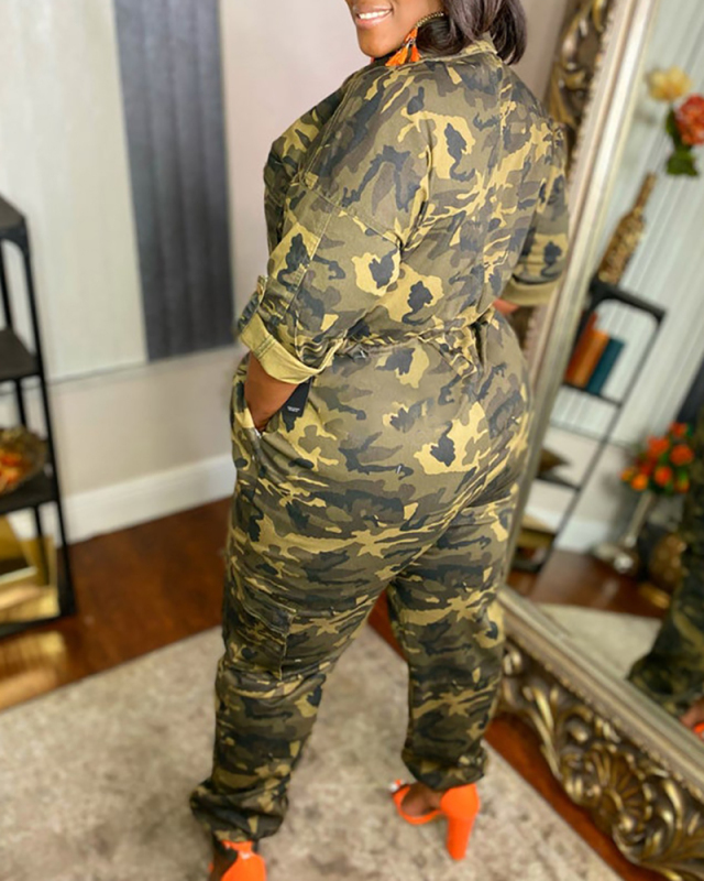 Fashion Open Front Woven Drawstring Jumpsuit S-5XL