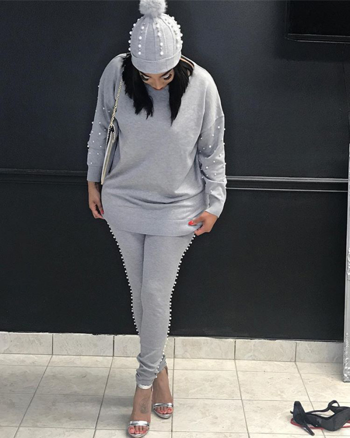 Grey Women Fashion Two Piece Outfit