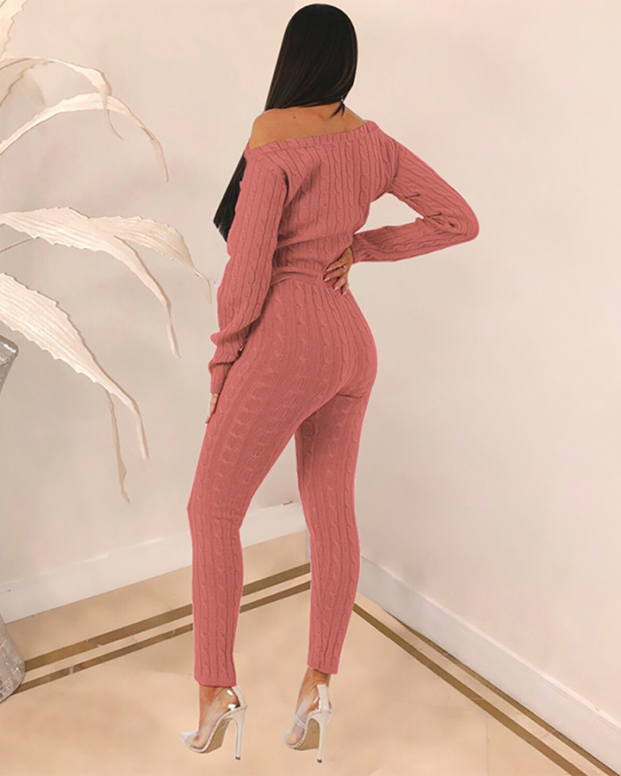 Women Winter Sweater Two Pieces Outfit