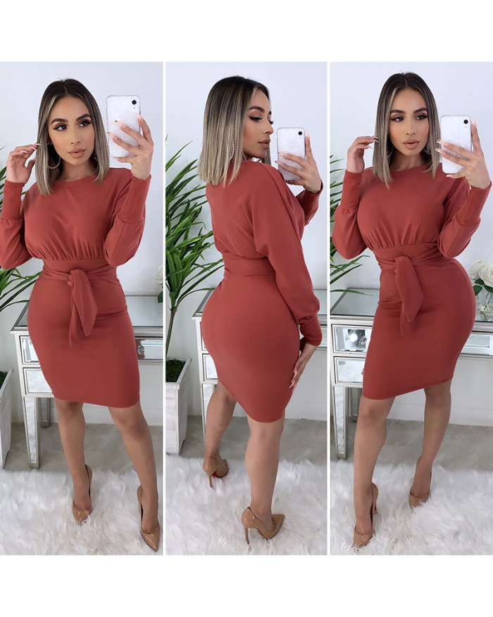 Solid Color Women New Dress