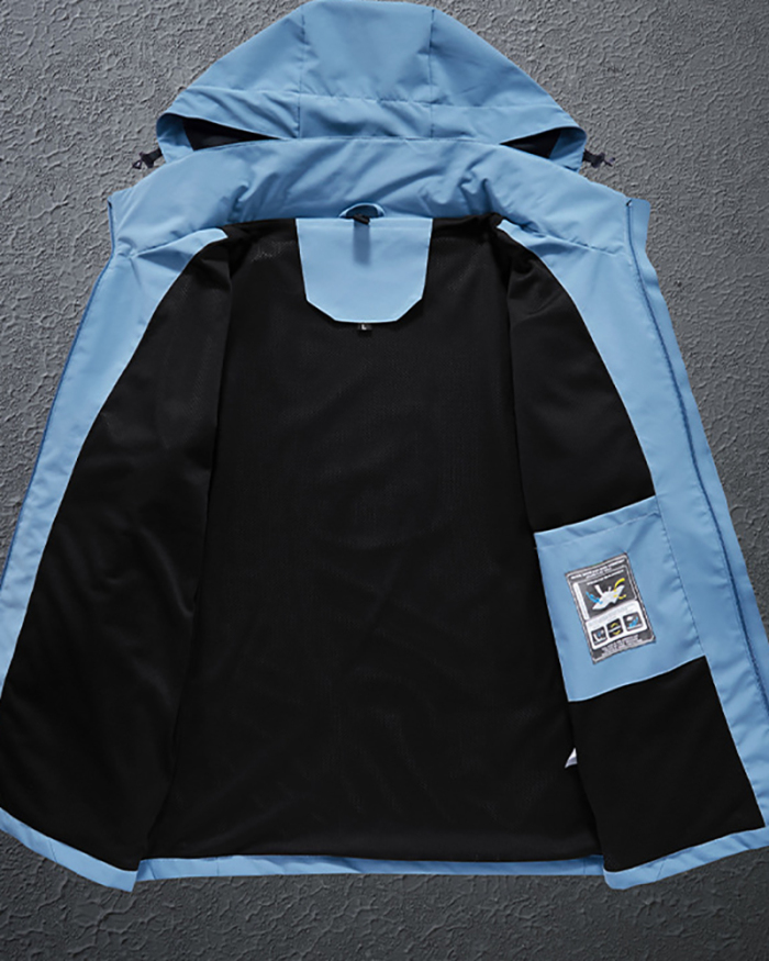 Men's Women's Jacket Windproof Waterproof Outdoor Windbreaker Thin Jacket Couple Single Layer Mountaineering Clothes M-5XL