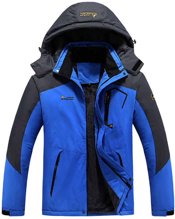 Waterproof Thickened Fleeced Mountaineering Clothes for both Men Women Hooded Warmth-keeping Jacket Multi Color M-6XL