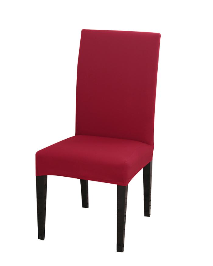 Elastic Dining Chair Cover One-piece Chair Cover Solid Color Simple Household Cover Hotel Chair Cover