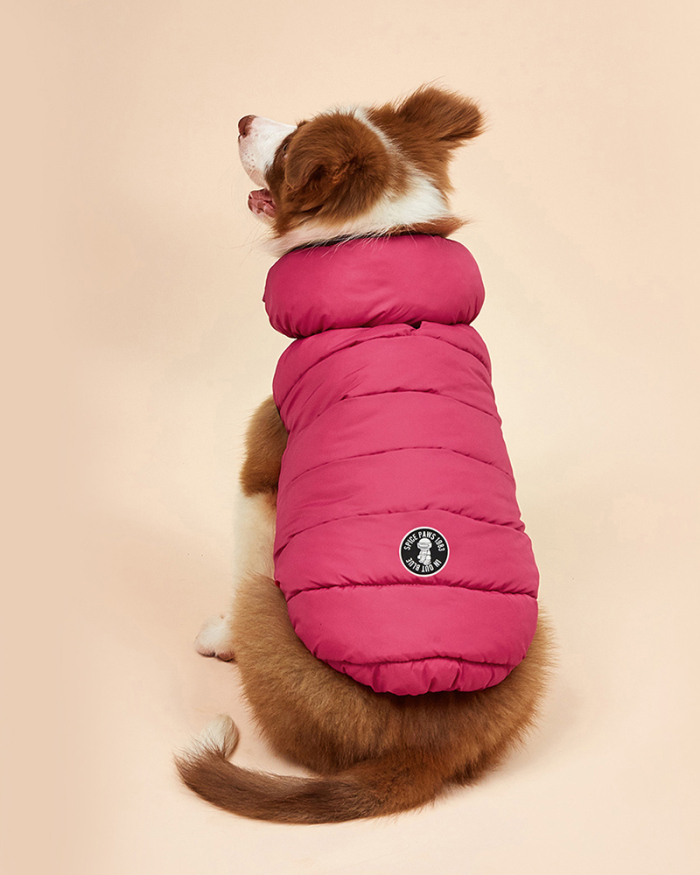 Pet's Contrast Color Double-sided Vest Waterproof Windproof Outdoor Down Jacket Pet Clothes