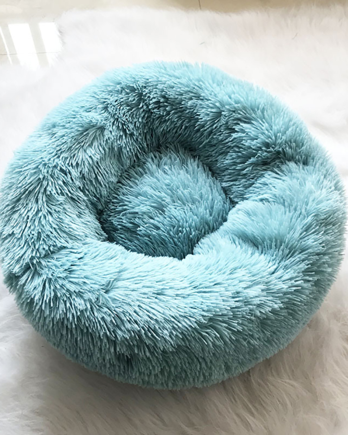 Plush Round-shaped Sleeping Pad Sleeping Bed for Pets Cat Bed Dog Bed Thickened Cat Pad Dog Pad Pet Supplies Multi Color Multi Size