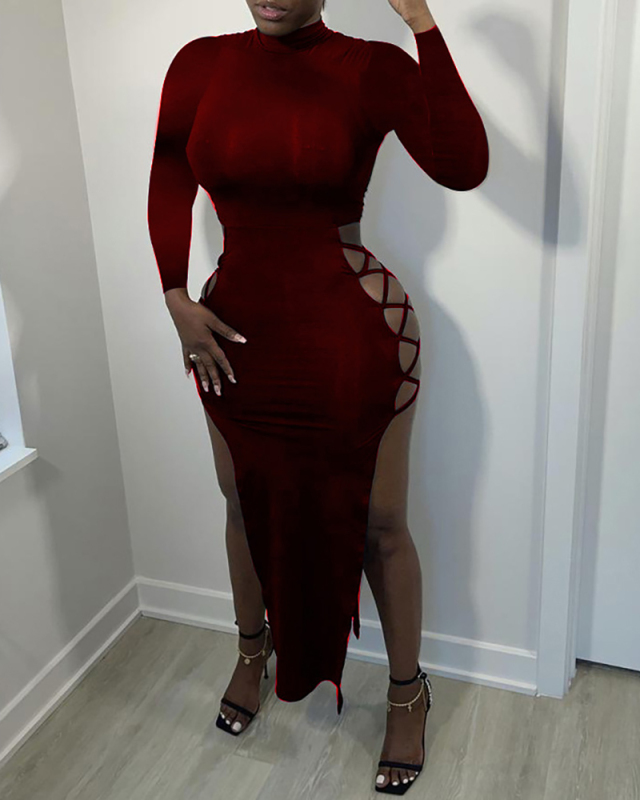 High Cut Women New Hollow Out Sexy Dress S-XXL