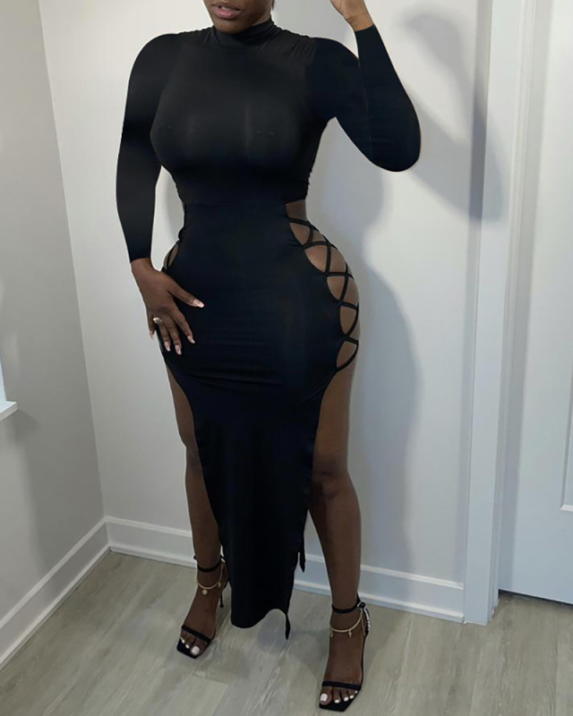 High Cut Women New Hollow Out Sexy Dress S-XXL