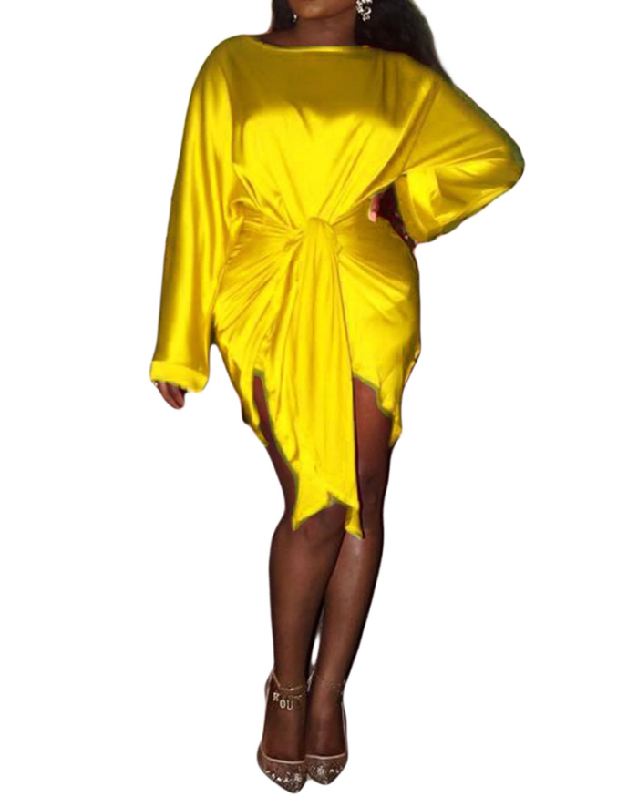 Ladies Featured Silk Soft Skin-Friendly Fabric Hot Sale Dress S-XXXL