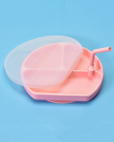 Pink Dinner Plate Dust Cover Straw