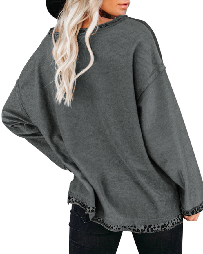 Women Casual Simple V neck Long Sleeve Clothes Sweatshirts Women Tops Gray Army Green Camel S-XL