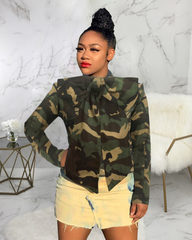 Women Autumn Sexy Ripped Bow Denim Jackets Jeans Vintage Casual Jean Jacket