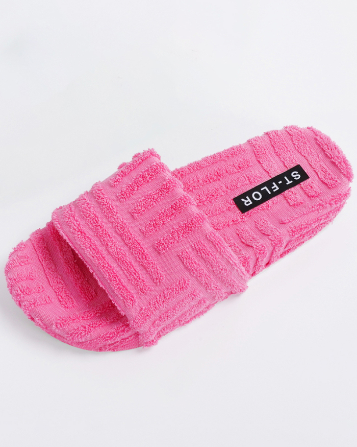 Women Fashion Causal Solid Color Warm Slipper 