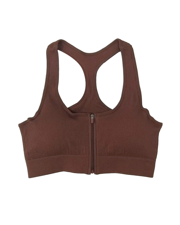 Women's Fashion Sports Short-Sleeved Suit Drawstring Gym Seamless Yoga Suit Top Bra S-XL