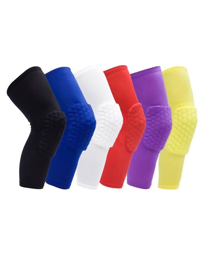 1 Pcs Solid Color Basketball Sports Knee Pads Outdoor Sports Honeycomb Knee Pads Anti-collision Protective Gear Running Fitness Sports To Protect The Knee